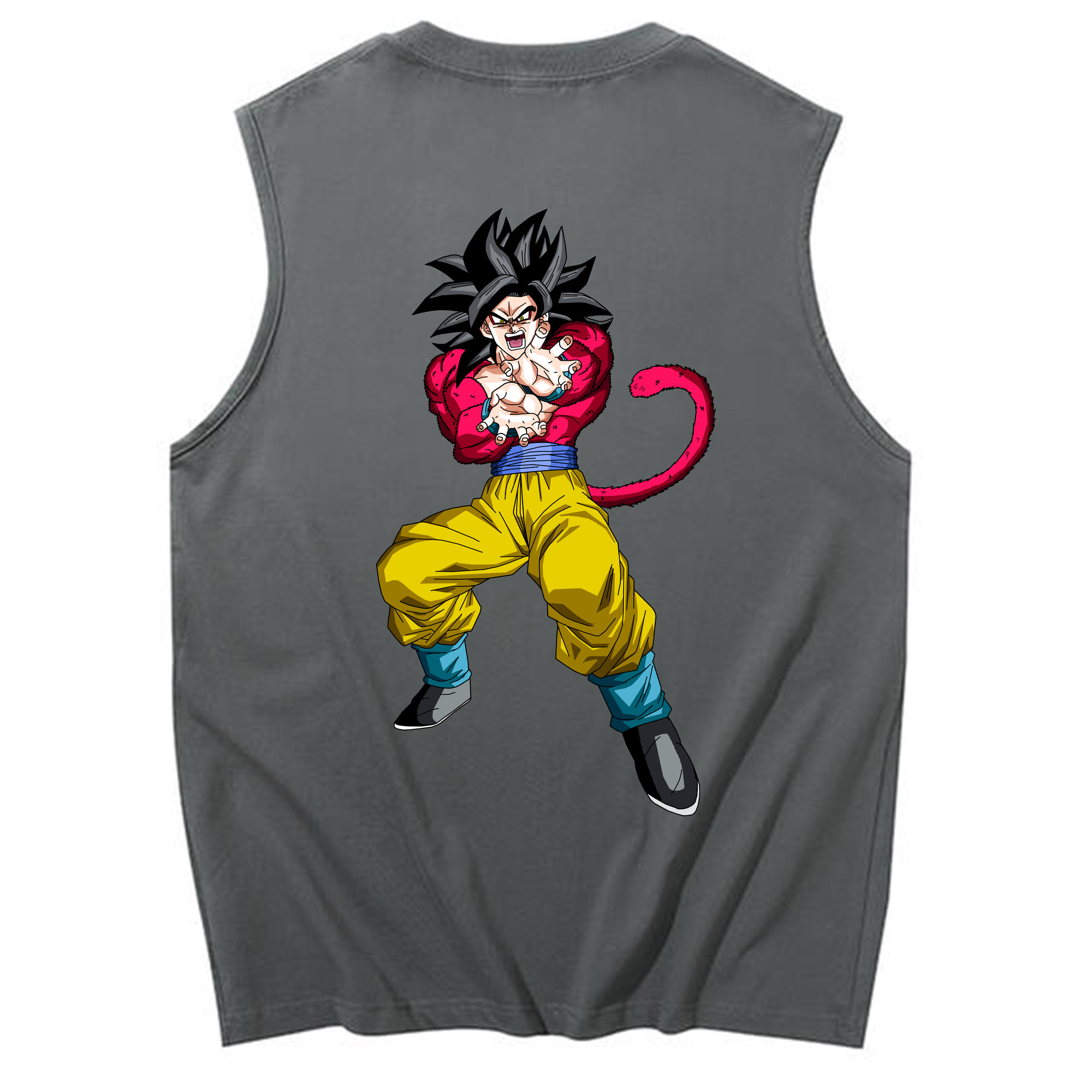 （画像用） ドラゴンボール 孫悟空（そん ごくう）Son Goku カカロット DRAGON BALL Kakarotto コットン100％タンクトップ（背面プリント）